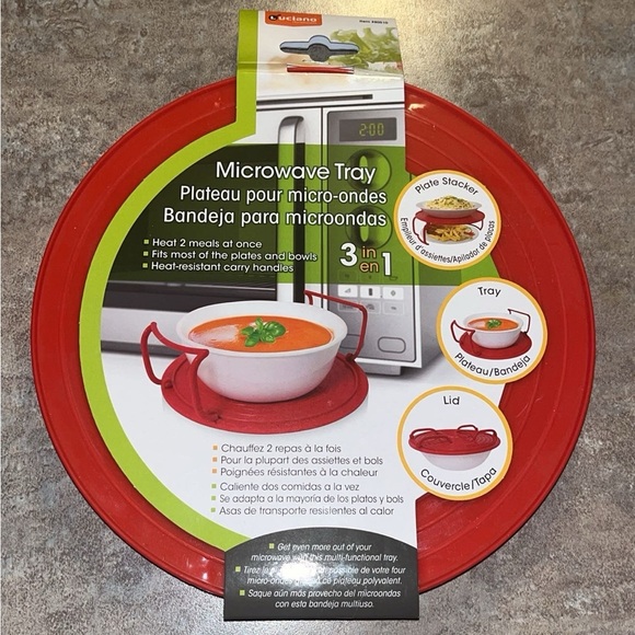 NWT Luciano Gourmet 3-in-1 Microwave Tray - Picture 2 of 4